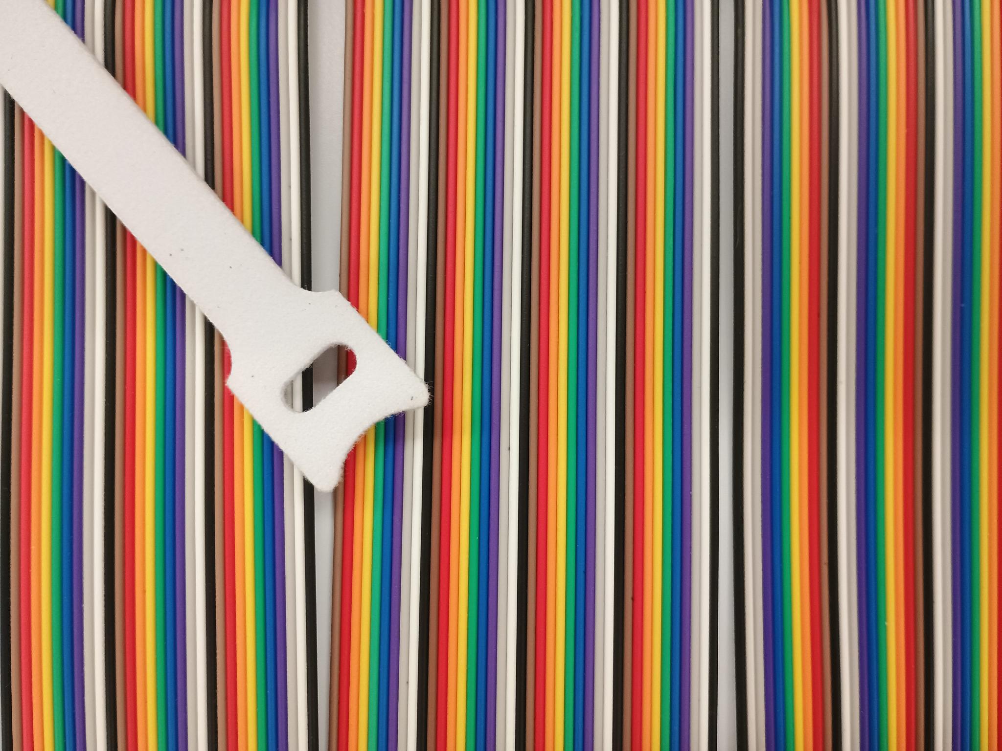 Rainbow ribbon cables.